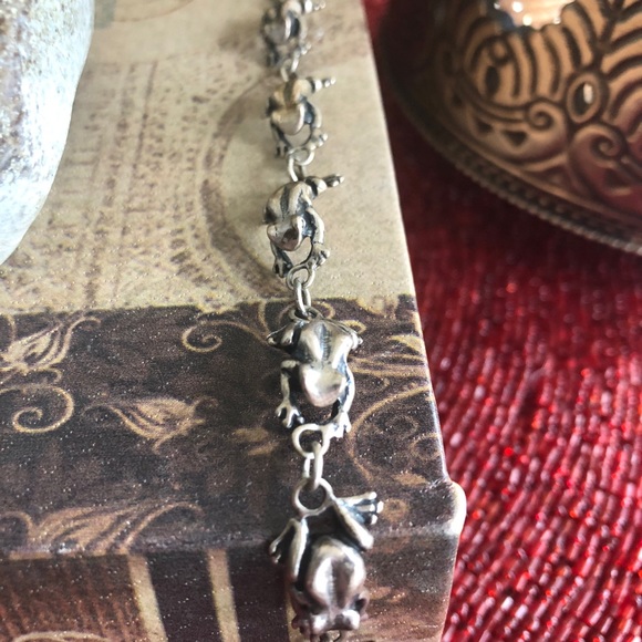 Sterling Silver frog bracelet
